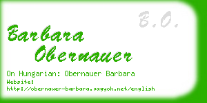 barbara obernauer business card